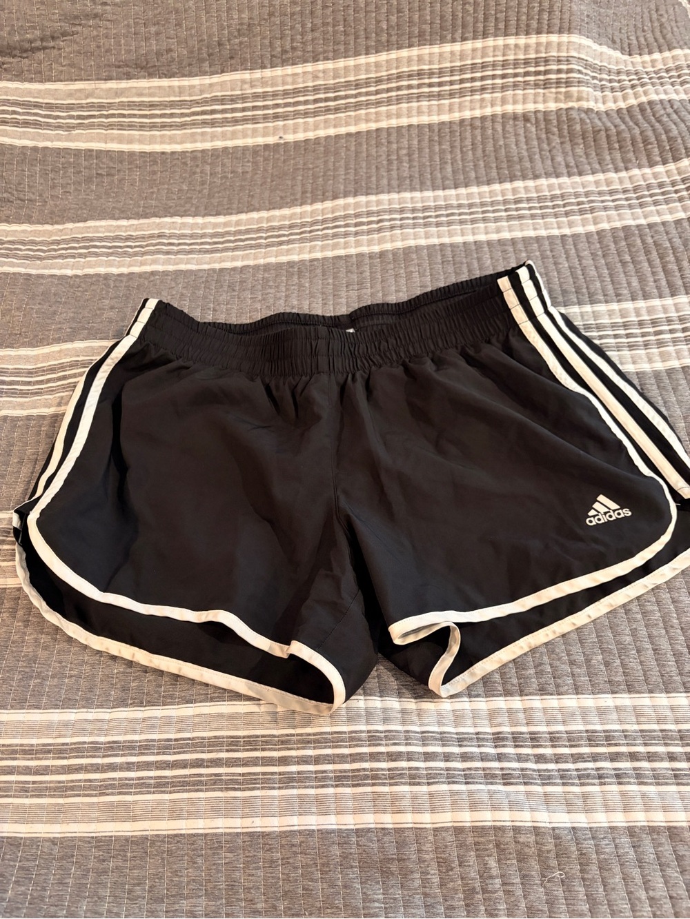 Adidas Women's Large 4” Athletic Shorts with White Trim